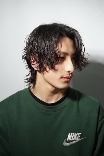 セミロングスパイラルパーマ