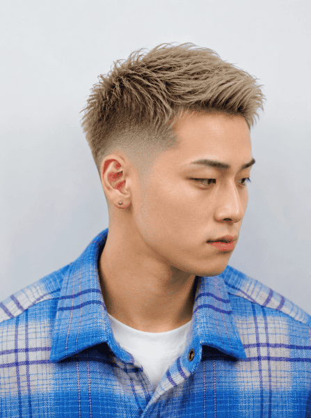 メンズ　ショートアップバング