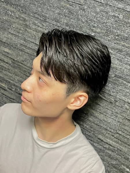 ツヤ感七三×王道フェードビジネス