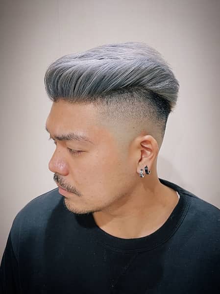 シルバー×フェード 外国人風 バーバースタイル