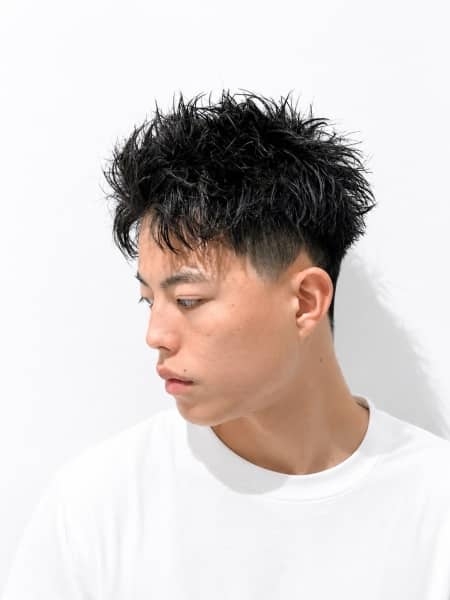 【仙台】テーパーフェード×スパイキーショート
